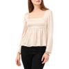 1.STATE Long Sleeve Squareneck Empire Top Tapioca 8 view 1