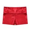 Loloda Girls' Metallic Spandex Ballet Dance Cheerleading Tumbling Gymnastics Athletic Shorts Leotard Metallic,red 14 Years view 3
