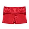 Loloda Girls' Metallic Spandex Ballet Dance Cheerleading Tumbling Gymnastics Athletic Shorts Leotard Metallic,red 14 Years view 4