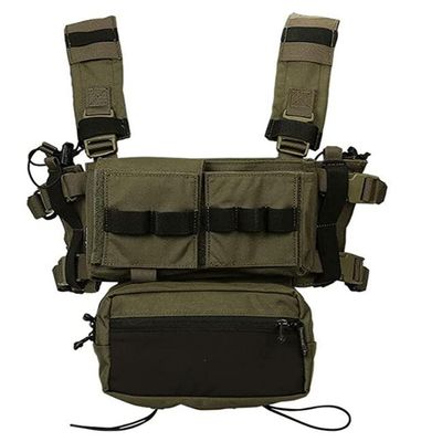 EMERSONGEAR Tactical MK3 Chest Rig Vest Adjustable Airsoft Molle Modular Micro Fight Plate Carrier Vest for Outdoor Hunting Hikng