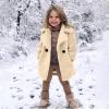 Toddler Baby Girls Duffle Overcoat Winter Windproof Thicken Cardigan Jackets Fashion Warm Fleece Lapel Parka Coats (Beige, 4-5 Years) view 2