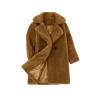 Toddler Baby Girls Duffle Overcoat Winter Windproof Thicken Cardigan Jackets Fashion Warm Fleece Lapel Parka Coats (Brown, 3-4 Years) view 3