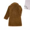 Toddler Baby Girls Duffle Overcoat Winter Windproof Thicken Cardigan Jackets Fashion Warm Fleece Lapel Parka Coats (Brown, 3-4 Years) view 4