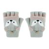 Holiberty Cute Baby Kids Winter Fingerless Gloves Toddler Boys Girls Cartoon Christmas Elk Knit Mittens Warm Snow Gloves 2-8Y view 1