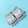 Holiberty Cute Baby Kids Winter Fingerless Gloves Toddler Boys Girls Cartoon Christmas Elk Knit Mittens Warm Snow Gloves 2-8Y view 2
