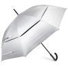 G4Free UPF 50+ 52 Inch UV Protection Umbrella, Automatic Open Hook Handle J Stick Golf Umbrellas for Rain, Sun & Wind Protection(Silver/Black) view 1