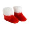 Saralis Girls Fur Snow Boots Fluffy Furry Boots For Women Children Winter Warm Boot Fuzzy Cute Rubber Flat Non-slip Kids Boots Outdoor Flat Shoes (White+Red, 1, numeric_1) view 1
