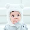 Baby Kids Warm Winter Hats Cute Thick Earflap Hood Hat Scarves Skull Caps Hooded Cowl Neck Warmer Beanie with Ears (Beige) view 3
