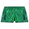 Aislor Women Shiny Metallic Rave Booty Shorts Hot Pants Dance Bottoms Club Party Clubwear Green One Size view 4