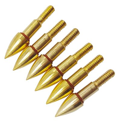 12PCS Arrow Points Tips 75 90 100 125 150 200 250 300 350 Grain Broadheads Arrow Head Insert Hunting Archery Accessories Bows (75GR Gold)