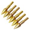 12PCS Arrow Points Tips 75 90 100 125 150 200 250 300 350 Grain Broadheads Arrow Head Insert Hunting Archery Accessories Bows (75GR Gold) view 1