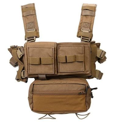 EMERSONGEAR Tactical MK3 Chest Rig Vest Adjustable Airsoft Molle Modular Micro Fight Plate Carrier Vest for Hunting Hikng