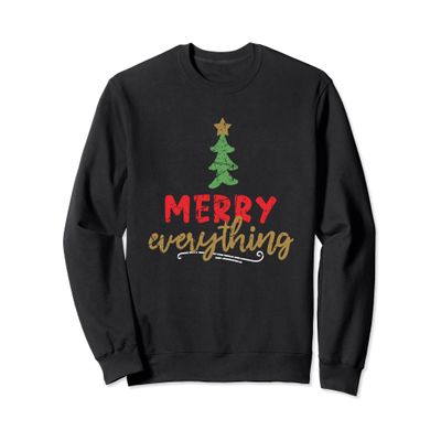 Merry Everything Funny Cute Xmas Christmas Vintage Sweatshirt