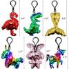 CAMIRUS 28PCS Flip Sequin Keychain, Glitter Animal & Mermaid Tail Sequin Keychains for Kids Adults Party Favors Decorative Accessories view 2