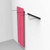 LXLA Hanging Yoga Mats Rack Wall Mounted Adjustable Pilates Mat Holder, Holds 10 Exercis Mats, Steel Foam Rollers Shelf, Hardware Included (Color : Balck, Size : 80cm/31in) view 3