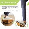 StrongTek Professional Wooden Balance Board with Crossed Hardwood Base, Advanced Rocker Board for Core Strength, Stability Training, Difficult Balancing Board, Support 360 Rotation view 4