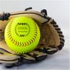Buffalo Bottle Craft Personalized Softball - Best Dad Ever Printed Gift Custom Yellow Practice Softball - Official Size-Thanks Dad Design Real Leather Softball view 2