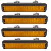 cyclingcolors 4X Bike Pedal reflectors Orange Adjustable to Screw Cycle Bicycle MTB Kid Reflector high Visibility view 1