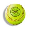 Buffalo Bottle Craft Personalized Softball - Best Dad Ever Printed Gift Custom Yellow Practice Softball - Official Size-Thanks Dad Design Real Leather Softball view 1