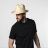 Classic Italy Nude Fedora Straw Fedora Hat Wide Brim Size 51 Cm White view 2