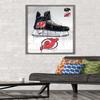 Trends International NHL New Jersey Devils - Drip Skate 21 Wall Poster, 22.375" x 34", Barnwood Framed Version view 2