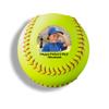 Buffalo Bottle Craft Personalized Softball - Best Dad Ever Printed Gift Custom Yellow Practice Softball - Official Size-Thanks Dad Design Real Leather Softball view 1