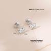 925 Sterling Silver Clear Cubic Zirconia Bunny Rabbit Safety Screw Back Earrings for Toddlers and Little Girls - Petite Studded Screwbacks For A Girls Everyday Accessory - Fun Animal Inspired view 4