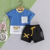 Baby Boy 2-Piece Clothing Set, 100% Cotton Tee and Shorts Set for Baby Boy and Toddler, Toddler Outfits and Gifts (Blue, 6-9 Months) view 3