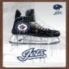 Trends International NHL Winnipeg Jets - Drip Skate 21 Wall Poster, 22.375" x 34", Mahogany Framed Version view 1