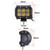 AUXMOTEC Purple Pink Led Neon Decoration Work Lights Bar 18W 4" Spot Light Bar Pod for Off-road Pick-up Van Boat Tractor Deck Trailer Navigation Waterproof Signal lights 12V 24V view 2