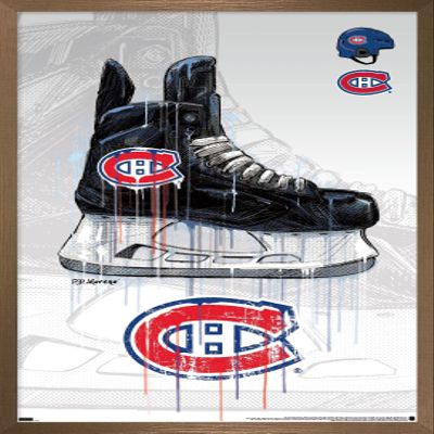 Trends International NHL Montreal Canadiens - Drip Skate 21 Wall Poster, 22.375" x 34", Bronze Framed Version