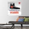 Trends International NHL Calgary Flames - Drip Skate 21 Wall Poster, 22.37" x 34.00", Poster & Push Pin Bundle view 2