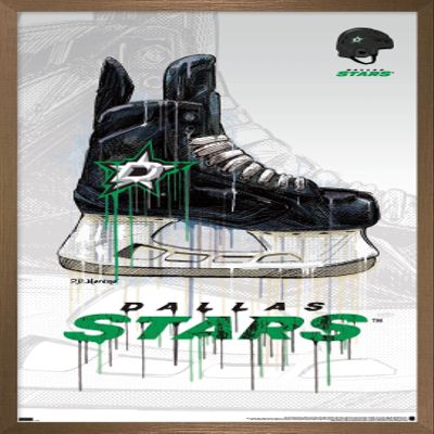 Trends International NHL Dallas Stars - Drip Skate 21 Wall Poster, 22.375" x 34", Bronze Framed Version
