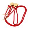 12' yacht rope rein, red rein yacht rope with choice of natural, black or brown slobber straps view 1
