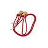 12' yacht rope rein, red rein yacht rope with choice of natural, black or brown slobber straps view 2