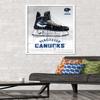 Trends International NHL Vancouver Canucks - Drip Skate 21 Wall Poster, 22.375" x 34", White Framed Version view 2