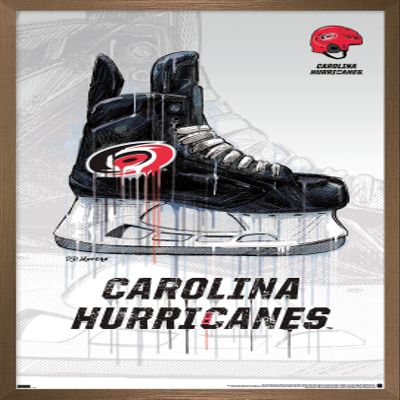 Trends International NHL Carolina Hurricanes - Drip Skate 21 Wall Poster, 22.375" x 34", Bronze Framed Version