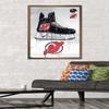 Trends International NHL New Jersey Devils - Drip Skate 21 Wall Poster, 22.375" x 34", Bronze Framed Version view 2