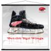 Trends International NHL Detroit Red Wings - Drip Skate 21 Wall Poster, 22.375" x 34", Premium Print and Black Hanger Bundle view 1