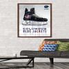 Trends International NHL Columbus Blue Jackets - Drip Skate 21 Wall Poster, 22.375" x 34", Mahogany Framed Version view 2