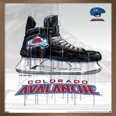 Trends International NHL Colorado Avalanche - Drip Skate 21 Wall Poster, 22.375" x 34", Bronze Framed Version