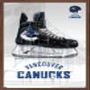 Trends International NHL Vancouver Canucks - Drip Skate 21 Wall Poster, 22.375" x 34", Mahogany Framed Version view 1