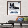 Trends International NHL Vancouver Canucks - Drip Skate 21 Wall Poster, 22.375" x 34", Mahogany Framed Version view 2