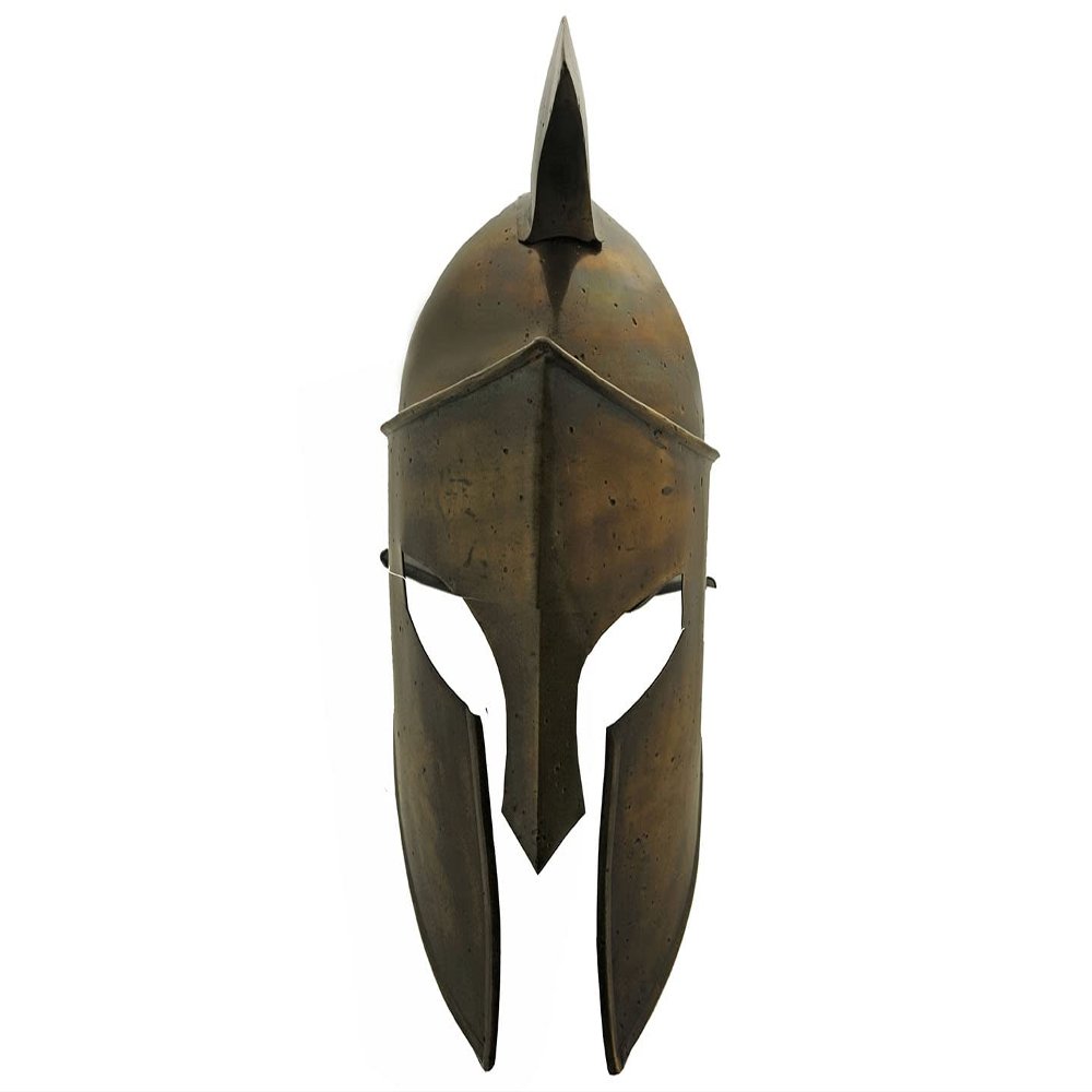 18 Gauge Brass Finished Wearable Roman Gladiator Helmet Replica