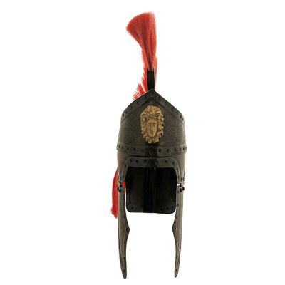 Red Plumed Brass Finished Wearable Replica Roman Centurion Helmet