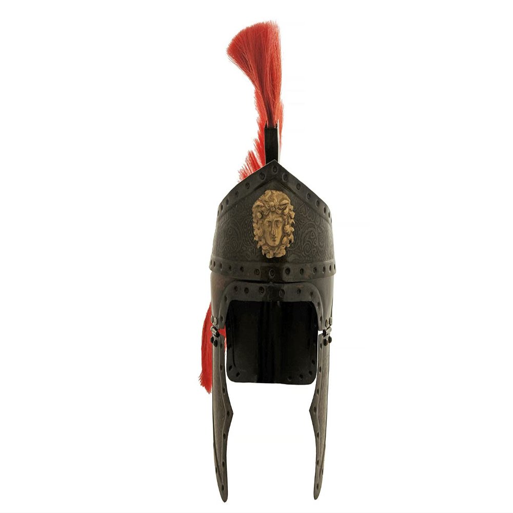 Red Plumed Brass Finished Wearable Replica Roman Centurion Helmet