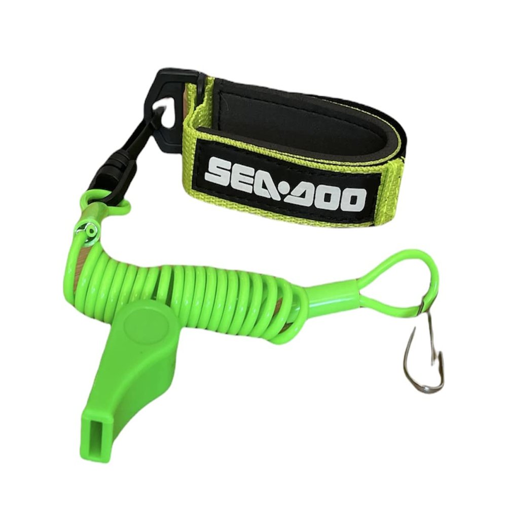 JLP SSkidoo Ski-Doo Renegade MXZ Summit GSX Freeride Expedition Replacement Lanyard & Whistle Wrist Band Neon Green