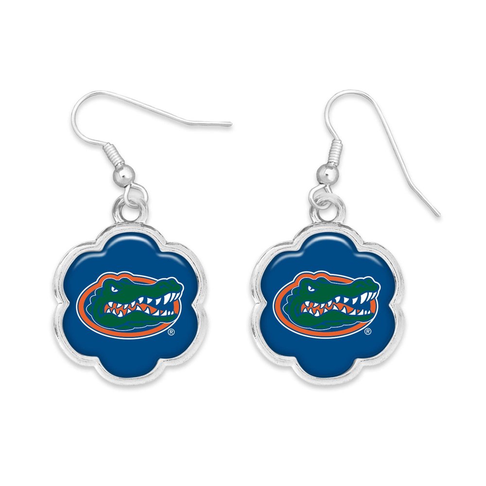 Heart Enterprises Florida Gators Hazel Silver Earrings Jewelry Gift UF, Blue