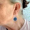 Heart Enterprises Florida Gators Hazel Silver Earrings Jewelry Gift UF, Blue view 2