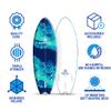 Wavestorm -Soft Top Foam 5'6" Surfboard/Fish Swallow Tail Surfboard for Beginners and All Surfing Levels Youth Complete Set Includes Leash and Multiple Fins, Blue Marble, (AZ22-WSSW560-BLU) view 4